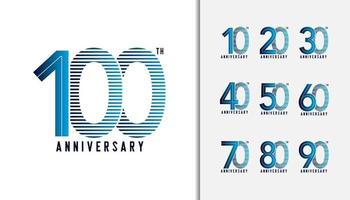 Set of anniversary logotype vector