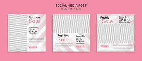 Social media post square design template bundle kit for sale, promotion vector