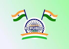 background banner greeting for republic day with wheel vector