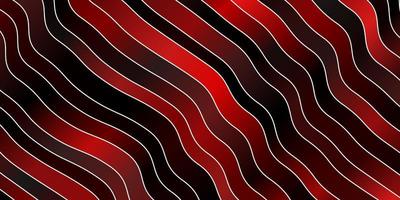 Dark Red vector background with bent lines.