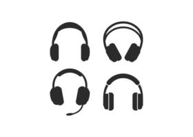 Headphone icon design template vector isolated illustration
