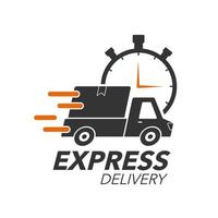 Express delivery icon concept. Pickup with stop watch icon for service, order, fast, free and worldwide shipping. Modern design. vector