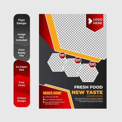 Modern restaurant flyer template