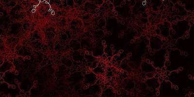 Light Red vector background with curved lines.