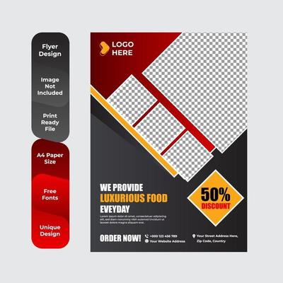 Modern restaurant flyer template