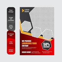 Restaurant menu template vector