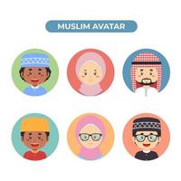 Set of 6 Muslim Avatar vector