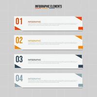 Colorful rectangular infographics elements vector