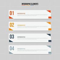 Colorful rectangular infographics elements vector