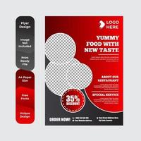 Modern restaurant flyer template vector