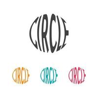 Circle text in circle shape vector