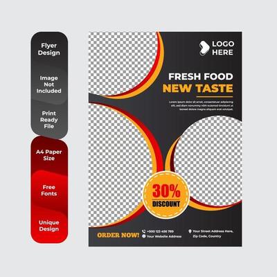 Modern restaurant flyer template