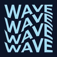 Wave, text vector illustration abstract shape. Graphic vector element with warp effect for your design