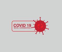 covid 19 nuevo coronavirus vector pegatina
