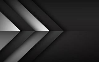 Black and white overlayed arrows. Abstract modern vector background with place for your text. Material design. Abstract widescreen background