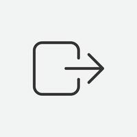 Logout vector isolated icon symbol