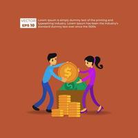 Income salary rate increase. Finance performance of return on investment ROI concept with arrow vector