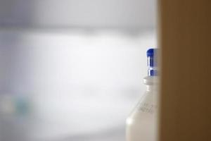 Milk in refrigerator photo