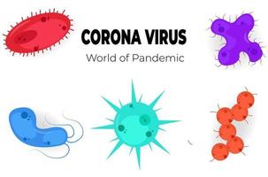 conjunto de vectores de coronavirus.