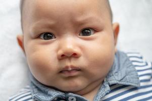 Close-up of a newborn baby photo