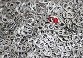 Pile of can tabs photo