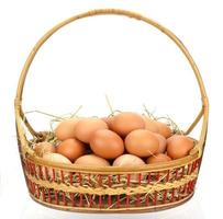 Eggs in basket photo