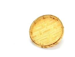 Woven bamboo tray photo