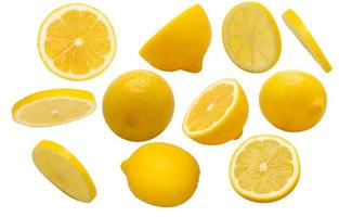 Group of sliced lemons photo