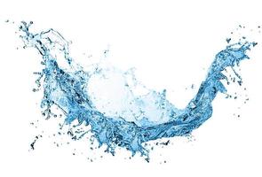 salpicaduras de agua azul foto