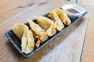 Gyoza with soysauce photo