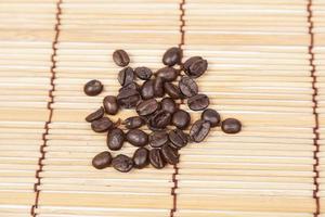 Coffee beans on the table photo