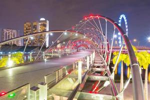 Helix bridge in Singapore photo