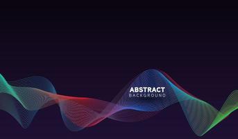 Abstract colorful wave lines on black background for elements in concept business presentation, Brochure, Flyer, Science, Technology. Vector illustration