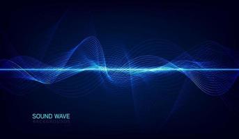 abstract blue digital equalizer, vector of sound wave pattern element