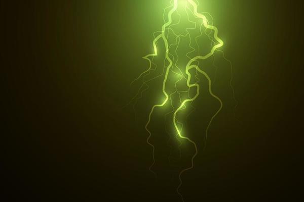 lightning strike during an electrical storm vector  illustration