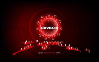 Coronavirus disease COVID-19 infection medical pandemic on worldwide concept. vector