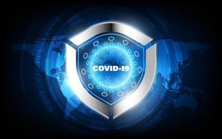 concepto de prevención médica mundial de la infección por coronavirus covid-19. vector