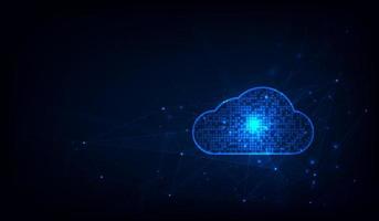 abstract cloud technology system sci fi design concept background vector