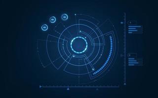 Sci fi futuristic user interface. Vector illustration.