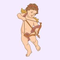 Classical Cupid with bow and arrow vector
