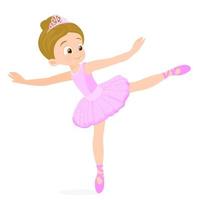 Ballerina is posing and dancing vector