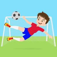 Soccer goalkeeper catching ball vector