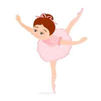 Beautiful ballerina is posing and dancing vector