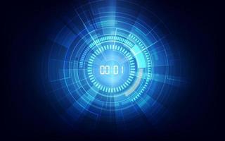 Abstract Futuristic Technology Background with Digital number timer concept and countdown vector