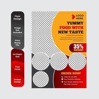 Restaurant menu, brochure, flyer design template vector