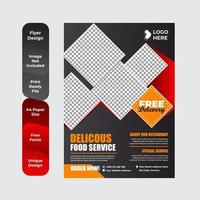 Delicious food template design for restaurants vector