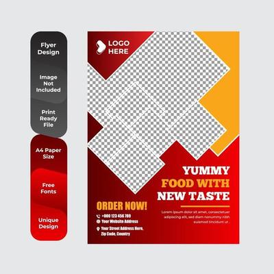 Delicious food template design for restaurants