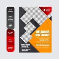 folleto de desayuno para comida de restaurante vector