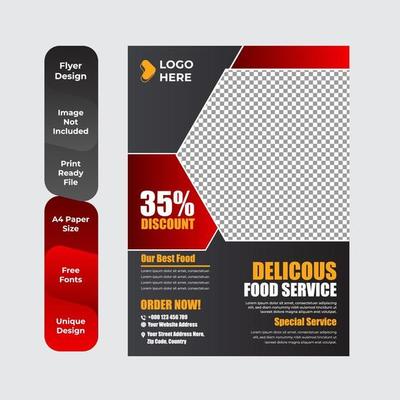 Modern restaurant flyer template