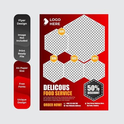 Delicious Food Brochure or Flyer Design